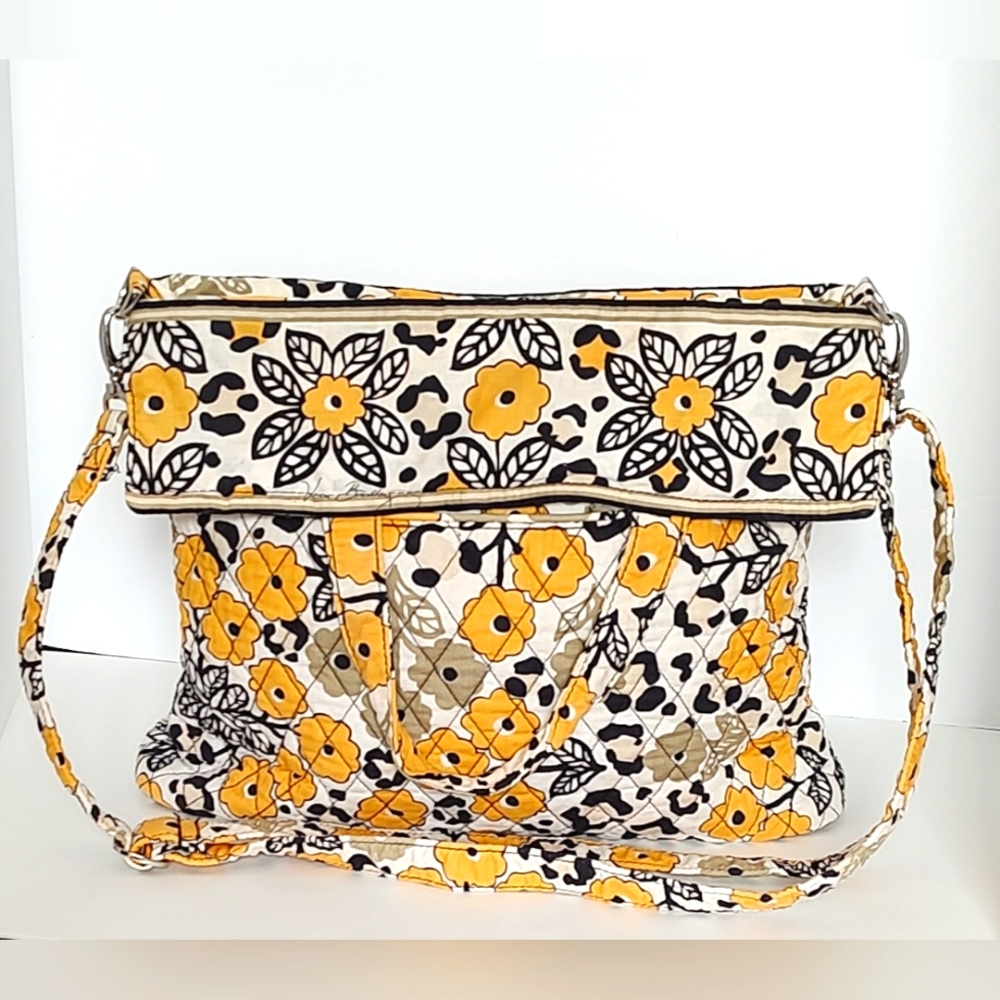 Vera Bradley Black/Yellow Flowers Tote/Purse